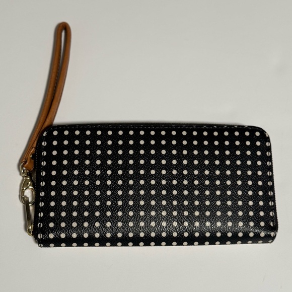 Fossil Polka dot wallet with gold zipper - Picture 1 of 10